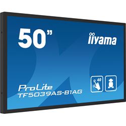 iiyama Prolite monitor TF5039AS-B1AG 50" Black, IPS, Anti Glare, Full HD, Bonded Projective Capacitive 40pt Touch, 24/7, Landscape/Portrait/Face-up, Android 11 OS, iiSignage² thumbnail 2