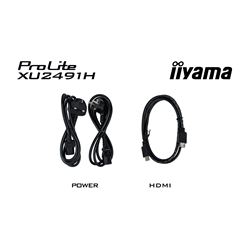 iiyama ProLite monitor XU2491H-B1 24" IPS, Full HD, Black, Ultra Slim Bezel, HDMI, Display Port, no speakers thumbnail 10