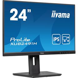 iiyama ProLite monitor XUB2491H-B1 24" IPS, Height Adjustable, Full HD, Black, Ultra Slim Bezel, HDMI, Display Port, no speakers thumbnail 1