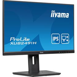 iiyama ProLite monitor XUB2491H-B1 24" IPS, Height Adjustable, Full HD, Black, Ultra Slim Bezel, HDMI, Display Port, no speakers thumbnail 2