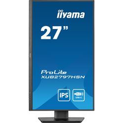 iiyama ProLite Monitor XUB2797HSN-B2 27", Black, 1ms, Height Adjustable, IPS Panel, USB-C connection, Daisy chain, RJ45 (LAN) thumbnail 1