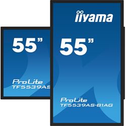 iiyama Prolite monitor TF5539AS-B1AG 55" Black, IPS, Anti Glare, Full HD, Bonded Projective Capacitive 40pt Touch, 24/7, Landscape/Portrait/Face-up, Android 11 OS, iiSignage² thumbnail 3