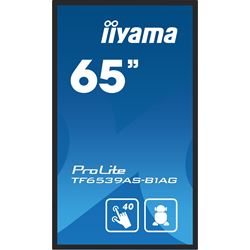 iiyama Prolite monitor TF6539AS-B1AG 65" Black, IPS, Anti Glare, Full HD, Bonded Projective Capacitive 40pt Touch, 24/7, Landscape/Portrait/Face-up, Android 11 OS, iiSignage² thumbnail 1