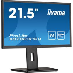 iiyama ProLite monitor XB2283HSU-B1 22" FreeSync, VA, Full HD, Black, Display Port, USB Hub, Height Adjustable thumbnail 2