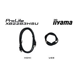 iiyama ProLite monitor XB2283HSU-B1 22" FreeSync, VA, Full HD, Black, Display Port, USB Hub, Height Adjustable thumbnail 10
