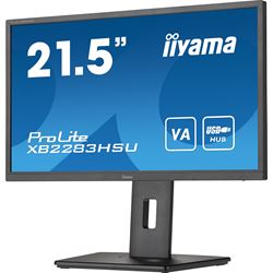 iiyama ProLite monitor XB2283HSU-B1 22" FreeSync, VA, Full HD, Black, Display Port, USB Hub, Height Adjustable thumbnail 11