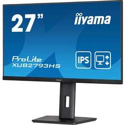iiyama ProLite Monitor XUB2793HS-B7 27", Black, Height Adjustable, IPS Panel, 3-side borderless design, HDMI, DisplayPort thumbnail 4