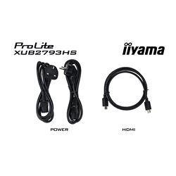 iiyama ProLite Monitor XUB2793HS-B7 27", Black, Height Adjustable, IPS Panel, 3-side borderless design, HDMI, DisplayPort thumbnail 12