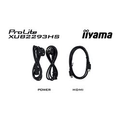 *NON PRISTINE BOX* iiyama ProLite monitor XUB2293HS-B6 22" IPS panel, 3-side borderless design, height adjustable stand, HDMI, DP, 100 Hz thumbnail 8