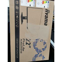 *NON PRISTINE BOX* iiyama ProLite monitor XUB2293HS-B6 22" IPS panel, 3-side borderless design, height adjustable stand, HDMI, DP, 100 Hz