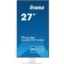 iiyama ProLite Monitor XUB2797HSU-W2 27", White, 1ms, 100 Hz, Height Adjustable, IPS Panel, HDMI, DisplayPort, standard HD thumbnail 1