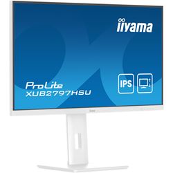 iiyama ProLite Monitor XUB2797HSU-W2 27", White, 1ms, 100 Hz, Height Adjustable, IPS Panel, HDMI, DisplayPort, standard HD thumbnail 4