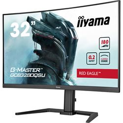 iiyama G-Master Red Eagle curved gaming monitor GCB3280QSU-B2 32" Black, 2560 x 1440, 0.2ms, 180hz, FreeSync, HDMI, Display Port, Height Adjustable thumbnail 2