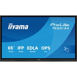 iiyama ProLite TE6513A-B1AG 65’’ Google EDLA Certified 4K Touchscreen, iiWare 21E with Android 14-EDLA, WiFi-6 with Bluetooth 5, with wall mount.
