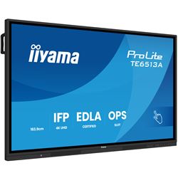 iiyama ProLite TE6513A-B1AG 65’’ Google EDLA Certified 4K Touchscreen, iiWare 21E with Android 14-EDLA, WiFi-6 with Bluetooth 5, with wall mount. thumbnail 2