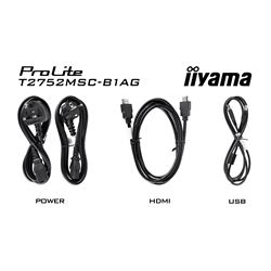 iiyama ProLite monitor T2752MSC-B1AG 27", Projective Capacitive 10pt touch, IPS, Scratch resistant, HDMI, DisplayPort, Edge to edge glass, Anti-Glare thumbnail 7