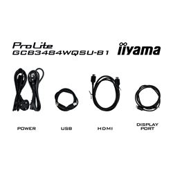 iiyama G-Master Red Eagle curved gaming monitor GCB3484WQSU-B1 34" Black, 3440 x 1440, 0.4ms, 180hz, FreeSync, HDMI, Display Port, Height Adjustable thumbnail 9