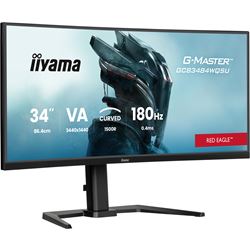 iiyama G-Master Red Eagle curved gaming monitor GCB3484WQSU-B1 34" Black, 3440 x 1440, 0.4ms, 180hz, FreeSync, HDMI, Display Port, Height Adjustable thumbnail 1