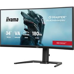 iiyama G-Master Red Eagle curved gaming monitor GCB3484WQSU-B1 34" Black, 3440 x 1440, 0.4ms, 180hz, FreeSync, HDMI, Display Port, Height Adjustable thumbnail 2