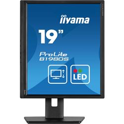 iiyama ProLite monitor B1980S-B1 19" 5:4 Black, Height Adjustable, Black, HDMI, DisplayPort, TN panel, speakers thumbnail 1