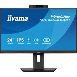 iiyama ProLite monitor XUB2490HSUH-B2 24" IPS, built-in Windows Hello camera and microphone, Height Adjustable, 3-side borderless design thumbnail 1