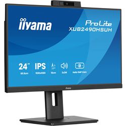 iiyama ProLite monitor XUB2490HSUH-B2 24" IPS, built-in Windows Hello camera and microphone, Height Adjustable, 3-side borderless design thumbnail 2