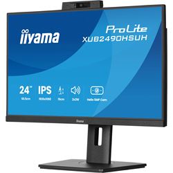 iiyama ProLite monitor XUB2490HSUH-B2 24" IPS, built-in Windows Hello camera and microphone, Height Adjustable, 3-side borderless design thumbnail 3