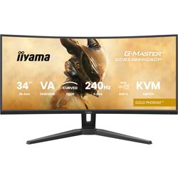 iiyama G-Master Gold Phoenix curved gaming monitor GCB3486WQSCP-B1 34" Black, 3440 x 1440, 0.4ms, 240hz, KVM Switch, FreeSync, HDMI, Display Port, Height Adjustable thumbnail 0