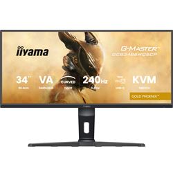 iiyama G-Master Gold Phoenix curved gaming monitor GCB3486WQSCP-B1 34" Black, 3440 x 1440, 0.4ms, 240hz, KVM Switch, FreeSync, HDMI, Display Port, Height Adjustable thumbnail 1