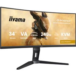iiyama G-Master Gold Phoenix curved gaming monitor GCB3486WQSCP-B1 34" Black, 3440 x 1440, 0.4ms, 240hz, KVM Switch, FreeSync, HDMI, Display Port, Height Adjustable thumbnail 3