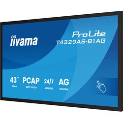 iiyama ProLite monitor T4329AS-B1AG 43", all-in-one P-Cap 20pt Touch, 4K, VA DLED panel Touch Screen with Android OS thumbnail 1