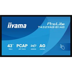 iiyama ProLite monitor T4329AS-B1AG 43", all-in-one P-Cap 20pt Touch, 4K, VA DLED panel Touch Screen with Android OS thumbnail 3