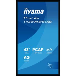iiyama ProLite monitor T4329AS-B1AG 43", all-in-one P-Cap 20pt Touch, 4K, VA DLED panel Touch Screen with Android OS thumbnail 2