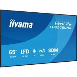 iiyama ProLite monitor LH6575UHS-B2AG 65", Digital Signage Android OS, IPS, HDMI, DisplayPort, 4K, 24/7, Landscape/Portrait, Media Player, Intel® SDM slot, Wifi, Anti-Glare thumbnail 2
