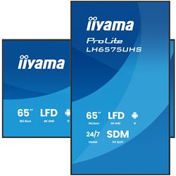 iiyama ProLite monitor LH6575UHS-B2AG 65", Digital Signage Android OS, IPS, HDMI, DisplayPort, 4K, 24/7, Landscape/Portrait, Media Player, Intel® SDM slot, Wifi, Anti-Glare thumbnail 3