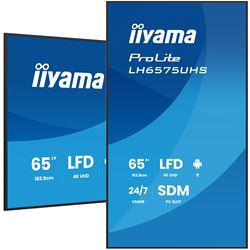 iiyama ProLite monitor LH6575UHS-B2AG 65", Digital Signage Android OS, IPS, HDMI, DisplayPort, 4K, 24/7, Landscape/Portrait, Media Player, Intel® SDM slot, Wifi, Anti-Glare thumbnail 4