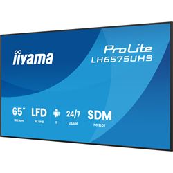 iiyama ProLite monitor LH6575UHS-B2AG 65", Digital Signage Android OS, IPS, HDMI, DisplayPort, 4K, 24/7, Landscape/Portrait, Media Player, Intel® SDM slot, Wifi, Anti-Glare thumbnail 5