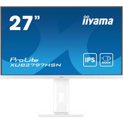 iiyama ProLite Monitor XUB2797HSN-W2 27", White, 1ms, Height Adjustable, IPS Panel, USB-C connection, Daisy chain, RJ45 (LAN) thumbnail 0