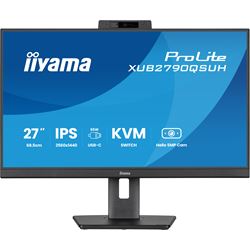 iiyama ProLite monitor XUB2790QSUH-B2 27" IPS, built-in Windows Hello camera and microphone, QHD resolution, KVM switch, Height Adjustable, 3-side borderless design thumbnail 0