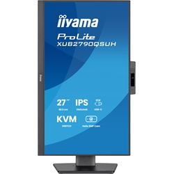 iiyama ProLite monitor XUB2790QSUH-B2 27" IPS, built-in Windows Hello camera and microphone, QHD resolution, KVM switch, Height Adjustable, 3-side borderless design thumbnail 1