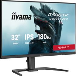 iiyama G-Master Red Eagle gaming monitor GB3271QSU-B2 32" Black, 2560 x 1440, 1ms, 180hz, FreeSync, HDMI, Display Port, Height Adjustable thumbnail 1