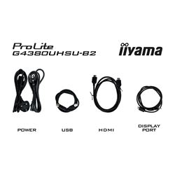 iiyama G-Master Red Eagle gaming monitor G4380UHSU-B2 43" Black, VA panel, 144hz, 4K, 0.3ms, FreeSync, HDMI/DisplayPort with USB Hub thumbnail 8