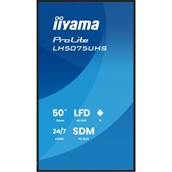 iiyama ProLite monitor LH5075UHS-B2AG 50", Digital Signage, VA, HDMI, DisplayPort, 4K, 24/7, Landscape/Portrait, iiSignage², Intel® SDM slot, Wifi, Anti-Glare thumbnail 1