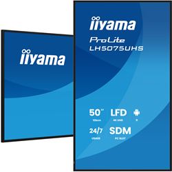 iiyama ProLite monitor LH5075UHS-B2AG 50", Digital Signage, VA, HDMI, DisplayPort, 4K, 24/7, Landscape/Portrait, iiSignage², Intel® SDM slot, Wifi, Anti-Glare thumbnail 3