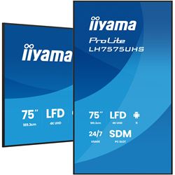 iiyama ProLite monitor LH7575UHS-B2AG 75", Digital Signage, IPS, HDMI, DisplayPort, 4K, 24/7, Landscape/Portrait, Android 11, Intel® SDM slot, Wifi, Anti-Glare thumbnail 4