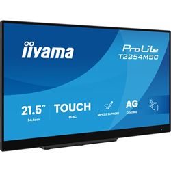 iiyama ProLite monitor T2254MSC-B2AG 22", Projective Capacitive 10pt touch, Anti-glare coating, IPS, Ultra thin bezel, HDMI, edge to edge thumbnail 4