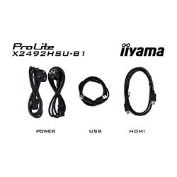 iiyama ProLite monitor X2492HSU-B1 24" IPS, 120Hz, Black, 4-side slim bezel and B energy class, HDMI, Display Port, USB Hub thumbnail 9