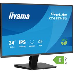 iiyama ProLite monitor X2492HSU-B1 24" IPS, 120Hz, Black, 4-side slim bezel and B energy class, HDMI, Display Port, USB Hub thumbnail 2