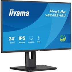 iiyama ProLite monitor XB2492HSU-B1 24" IPS, Height Adjustable, 120Hz, Black, 4-side slim bezel and B energy class, HDMI, Display Port, USB Hub thumbnail 4