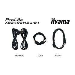 iiyama ProLite monitor XB2492HSU-B1 24" IPS, Height Adjustable, 120Hz, Black, 4-side slim bezel and B energy class, HDMI, Display Port, USB Hub thumbnail 19